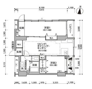 東雲キャナルコートCODAN13号棟【10階】の間取り