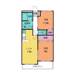 レアールM 大川 A【2階】の間取り