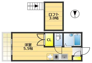 レインボー国立【2階】の間取り