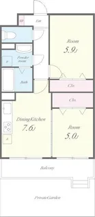 アトリオ石神井公園【1階】の間取り