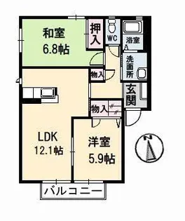 コンフォート C棟【2階】の間取り