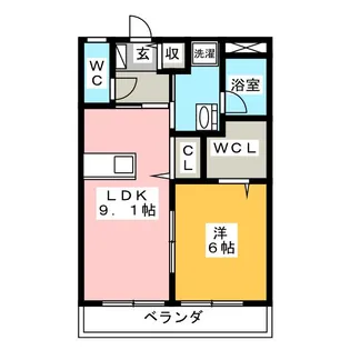 クレール明野【2階】の間取り