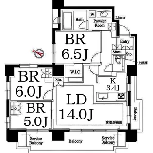 クリオ横濱桜木町【3階】の間取り