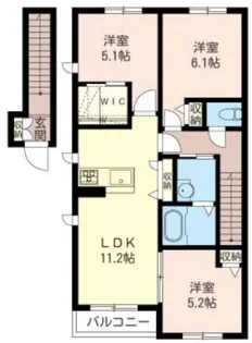 カーサ・ヒルズ【2階】の間取り