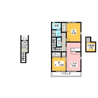 ルーエ【2階】の間取り
