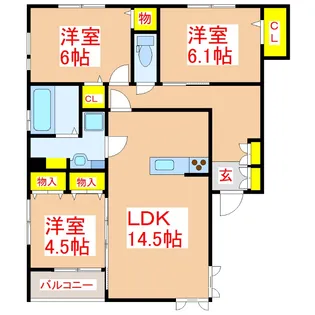 ミルクレープ加治木【3階】の間取り