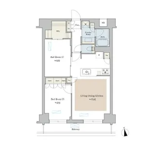 Brillia ist 池尻大橋 ブリリアイスト池尻大橋【7階】の間取り