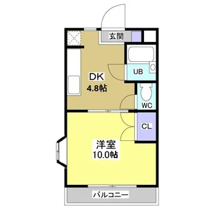 ローランギャロス【3階】の間取り