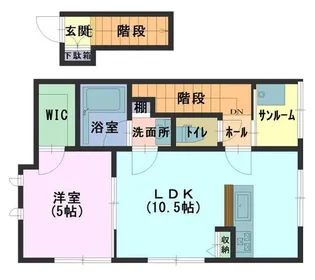 クラリス木津【1階】の間取り