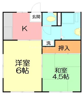 ハイツ羽鳥【1階】の間取り
