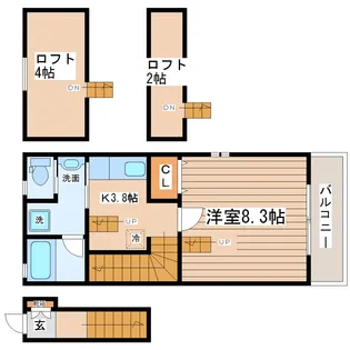 レジデンスシャーロット【2階】の間取り