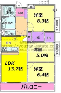 ヴィレッジ3【3階】の間取り