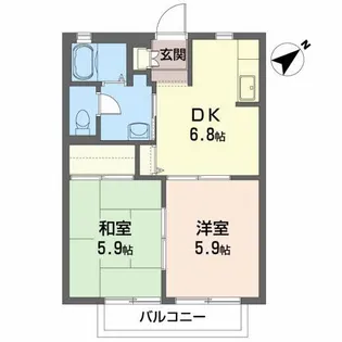 ディアコートタウンIII【2階】の間取り