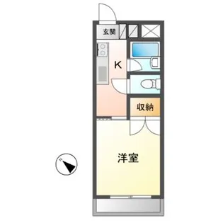 フラットサンパール【4階】の間取り