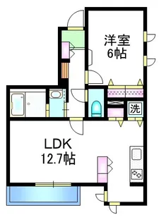 サンメゾン千早【3階】の間取り