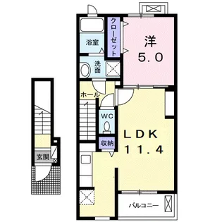 カーサ・ヴィオラ【2階】の間取り