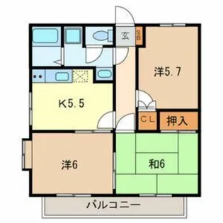 グランデュール新田【2階】の間取り