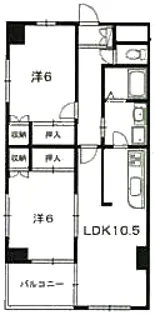 第II瀬戸ハイツ【4階】の間取り