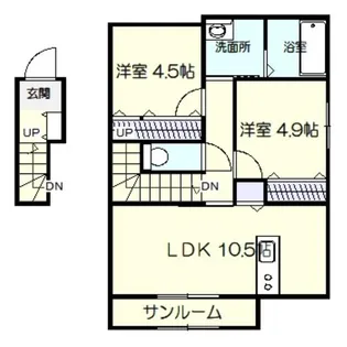 ファレノプシス(八斗島町)【2階】の間取り