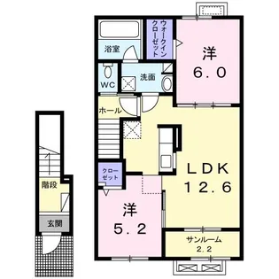 メゾン クロシェット【2階】の間取り