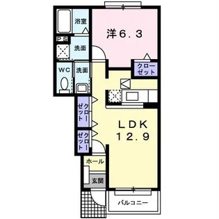 ネオコートI(松ヶ島)【1階】の間取り