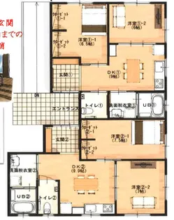 オーシャンライフ【A棟】2号【1階】の間取り