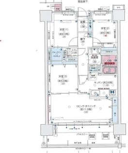 ポレスター福井さくらレジデンス【3階】の間取り