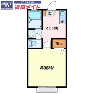 コーポNORA【1階】の間取り