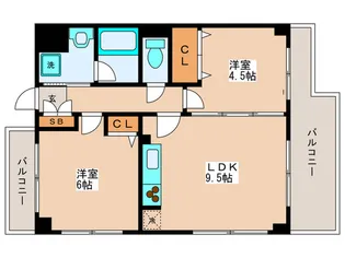 ビュ-ハイツ【7階】の間取り