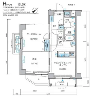 ARCOBALENO KAMEIDOII(アルコバレーノ亀戸II)【6階】の間取り
