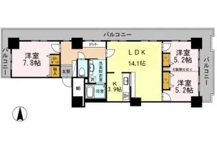 品川シーサイドビュータワーII【15階】の間取り