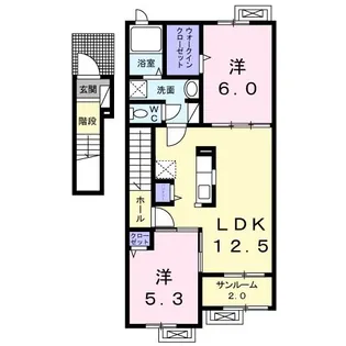 ウェルタウンI【2階】の間取り