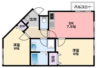 ロアジ甲子園【3階】の間取り