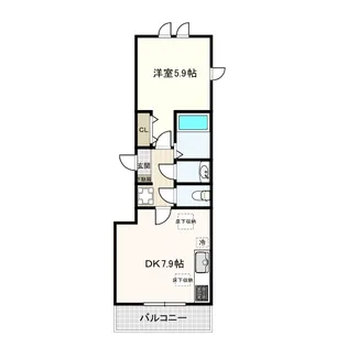 ヴェルデランテ武蔵野【1階】の間取り
