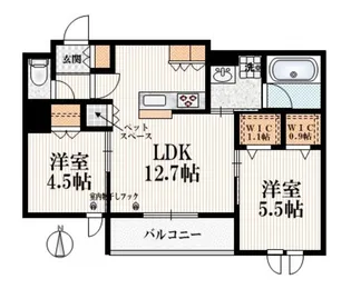 アプリコット大泉学園【2階】の間取り