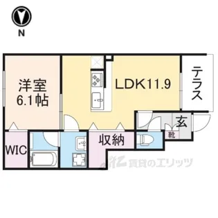 クレール国見【1階】の間取り