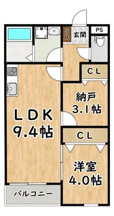 EIJU加島B【1階】の間取り