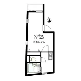 平塚市宮松町マンション【1階】の間取り
