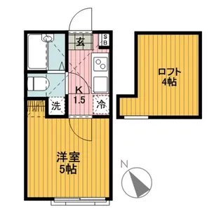 ハーミットクラブハウス妙蓮寺【2階】の間取り