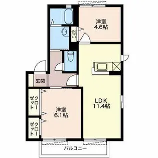クレメント D【2階】の間取り