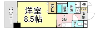 セトル.イン鳳【4階】の間取り