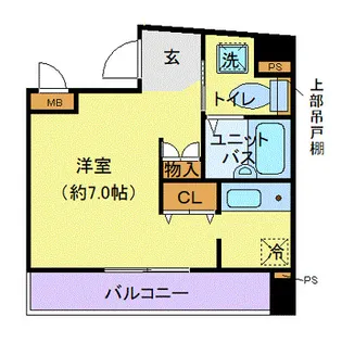 ソリテア四谷荒木町【1階】の間取り