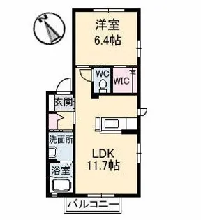 シャーメゾン本谷【2階】の間取り