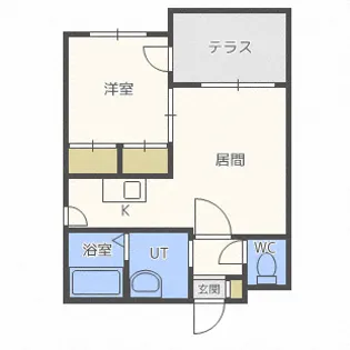 ラルコバレーノN16(Larco Baleno N16)【1階】の間取り