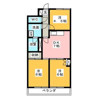 ハイクレスト関【4階】の間取り