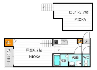 ハーモニーテラス清水丘【1階】の間取り