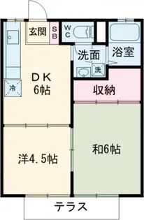 サンライフ森野【1階】の間取り