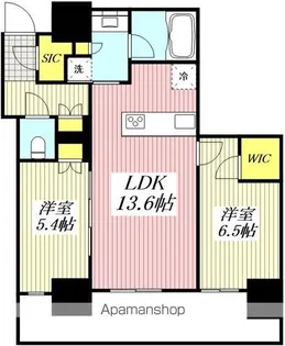 アトラスタワー小平小川【9階】の間取り