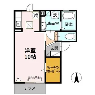 ハピネス三秀【1階】の間取り