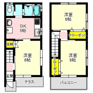ハイツ関【1階】の間取り